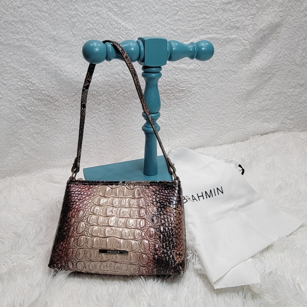 Brahmin Lorelei Diamond Back Ombre Melbourne leather shoulder bag